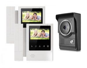 HD video doorbell with camera and 4.3 inch screen.